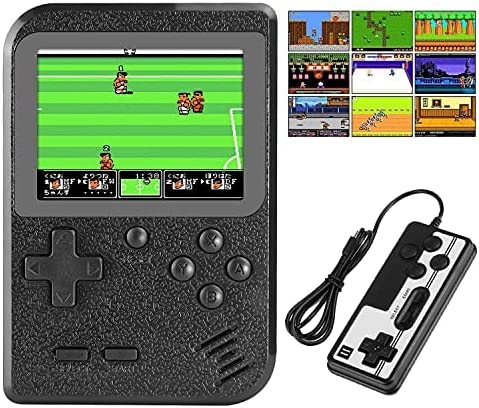 JAMSWALL Retro Handheld Game Console, Portable Retro Video Game Console with 400 Classical FC Games 2.8-Inch Screen 800mAh Rechargeable Battery Support for Connecting TV and Two Players(Black)