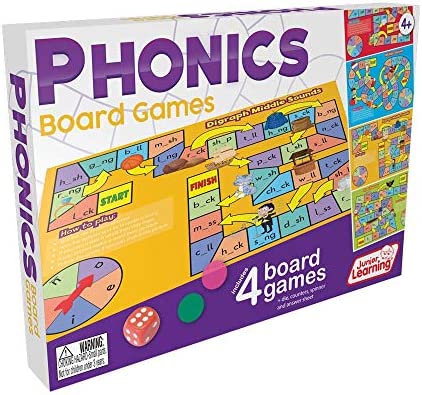 Junior Learning JL422 Phonics Board Games, Multicolor